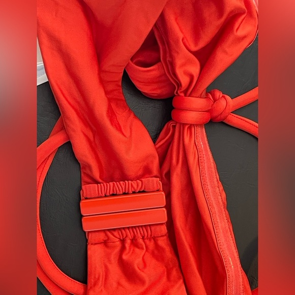 NWT A.L.C. Women's Orange Red Anita Bikini Set - Picture 3 of 5
